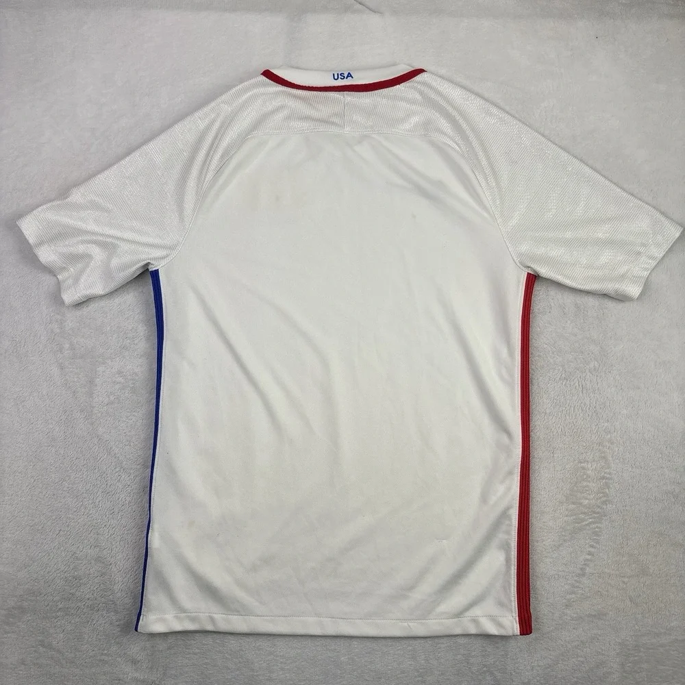 Nike Dri-Fit Stadium USA 2016 White Soccer Jersey Olympic Men's Small Stains